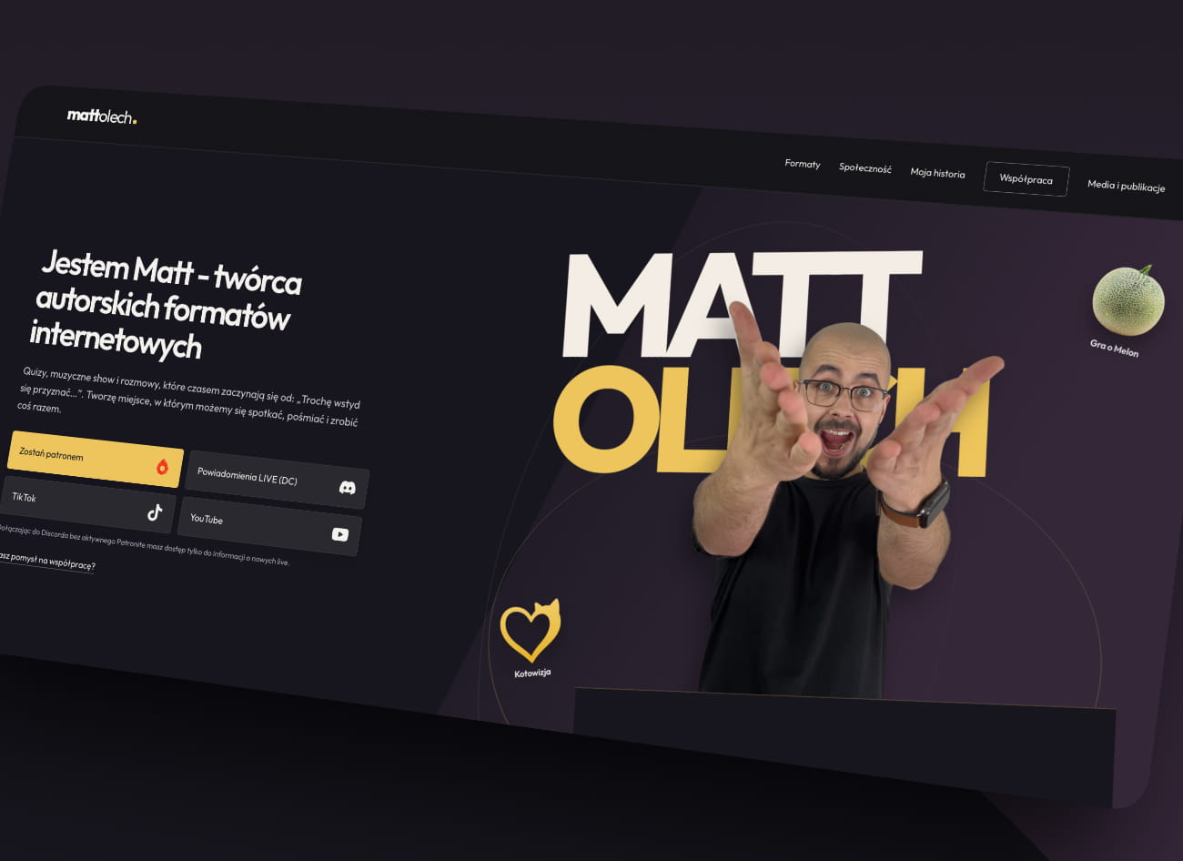 Sekcja hero mattolech.pl