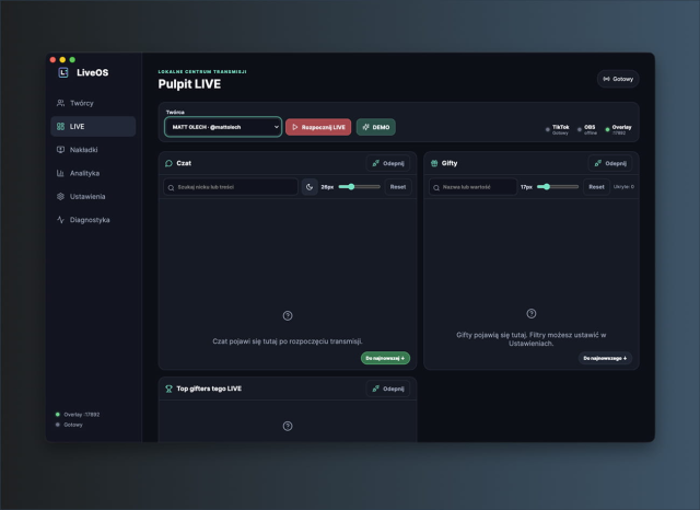 Vibe coding - LiveOS – mój pierwszy duży projekt vibe coding z AI