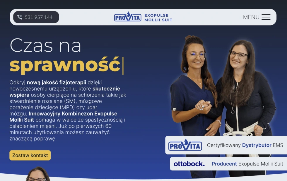 Projekt strony internetowej - designer - mollii.pl
